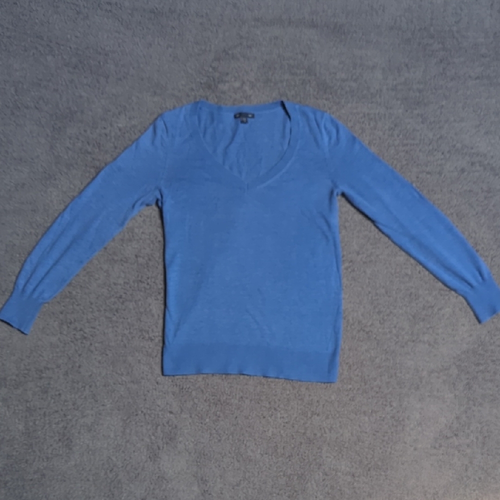 Gap Cornflower Blue V-Neck Sweater
